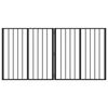 vidaXL Koera Aed 2 pcs Must 80 x 80 cm Tsinkteras