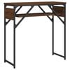 vidaXL riiuliga konsoollaud, pruun tamm, 75x30x75 cm, tehispuit