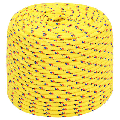 vidaXL paadiköis, kollane, 10 mm, 500 m, polüpropüleen