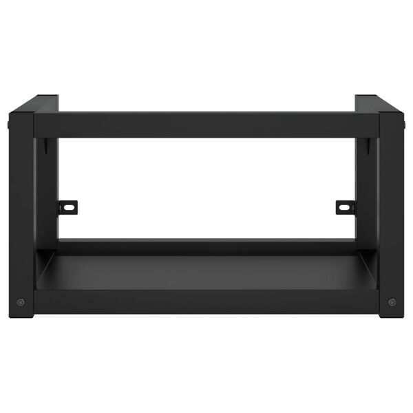 vidaXL valamuraam sisseehitatud valamuga, must, raud