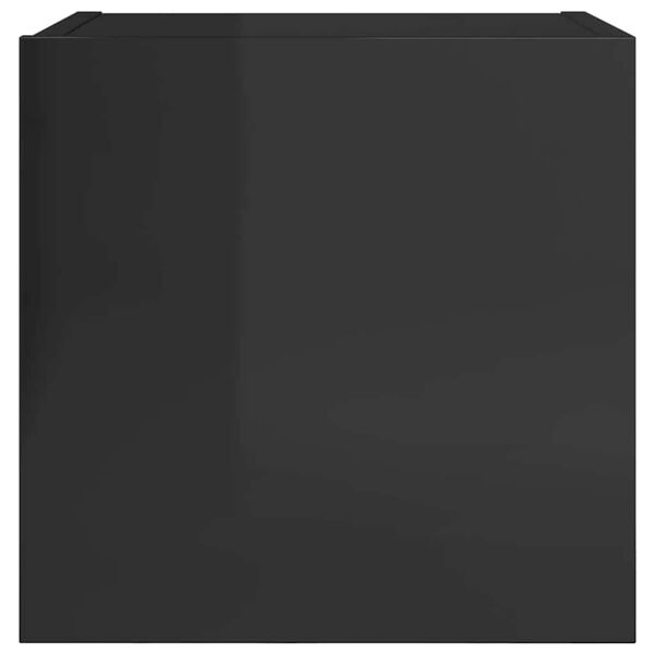 vidaXL seinale kinnitatavad telerikapid, 4 tk, must, 30,5x30x30 cm