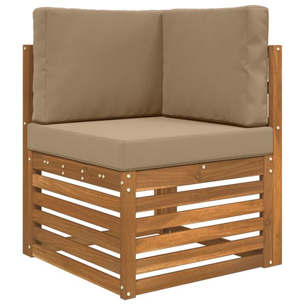 vidaXL V&auml;lim&ouml;&ouml;blitugi patja 3 pcs Pruunikashall Pol&uuml;ester