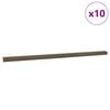 vidaXL Trepiastme servaprofiilid 10 pcs Pruun 67 x 3 x 2 cm Alumiinium