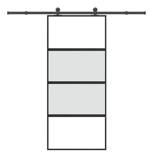 vidaXL l&uuml;kanduks riistvara komplektiga 90x205 cm karastatud klaas