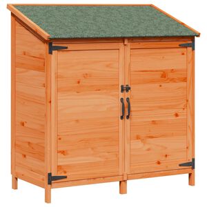 vidaXL Aiashed katusega Pruun 106,5 x 56 x 113,5 cm Tugev kuusepuit