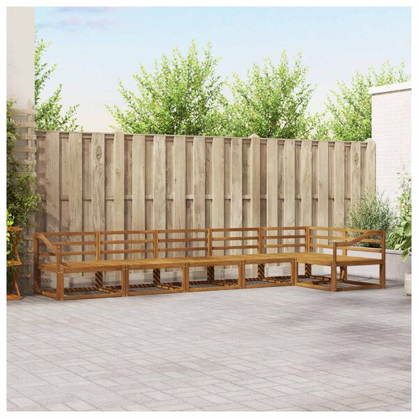 vidaXL V&auml;li diivanikomplekt 6 pcs Neutraalne Tugev akatsiapuu