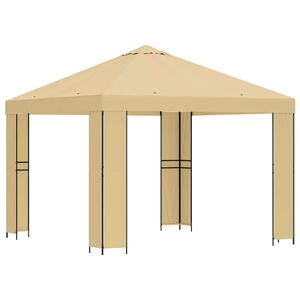 vidaXL Paviljon 3 x 3 m Kreemjas Pol&uuml;ester ja teras 190 gsm