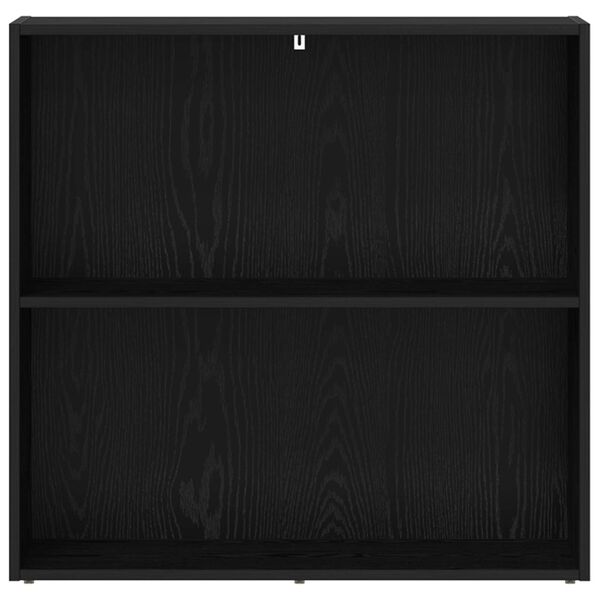 vidaXL Raamatukapp Must tamm 60 x 30 x 76.5 cm Tehispuit