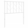 vidaXL metallist peatsi vahetatav voodipeatsi, valge, 75 cm