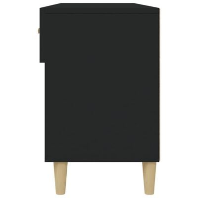 vidaXL jalatsikapp, must, 102 x 35 x 55 cm, tehispuit