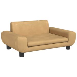 vidaXL lastediivan, pruun, 70 x 45 x 33 cm, samet