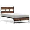 vidaXL Metallist voodiraam ilma madratsita Pruun tamm 90x190 cm