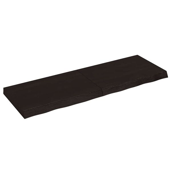 vidaXL lauaplaat, tumepruun, 120x40x(2-6) cm, t&ouml;&ouml;deldud tammepuit