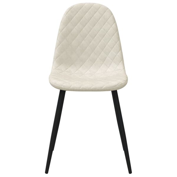 vidaXL söögitoolid 2 tk, kreemjas, samet