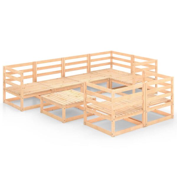 vidaXL 8-osaline aiam&ouml;&ouml;bli komplekt, m&auml;nnipuit