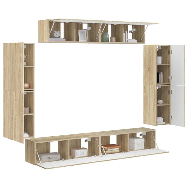 vidaXL Telerikapp 8 pcs Sonoma tamm