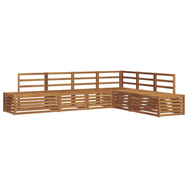 vidaXL V&auml;li diivanikomplekt 6 T&uuml;kk Neutraalne Tugev akatsiapuu