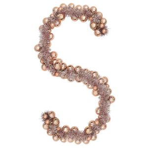 vidaXL Jõulupallide lipuvaks Roosa kuld 186 cm Polüstüreen