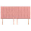 vidaXL peatsiplaat, roosa, 200 x 5 x 118/128 cm, samet