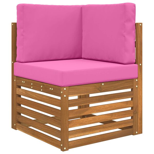 vidaXL V&auml;lim&ouml;&ouml;blitugi patja 3 pcs Roosa Pol&uuml;ester