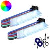 vidaXL LED Ribad 2 pcs Must ja Valge 1745 mm Vask ja plastik