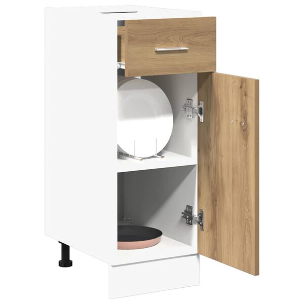 vidaXL sahtlitega alumine kapp "Lyon", käsitöötamm, 30 x 46 x 81,5 cm, töödeldud puit