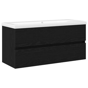 vidaXL Vannitoa kraanikausi kapp Must tamm 100 x 39 x 62 cm Tehispuit