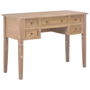vidaXL kirjutuslaud, pruun, 109,5 x 45 x 77,5 cm, puit