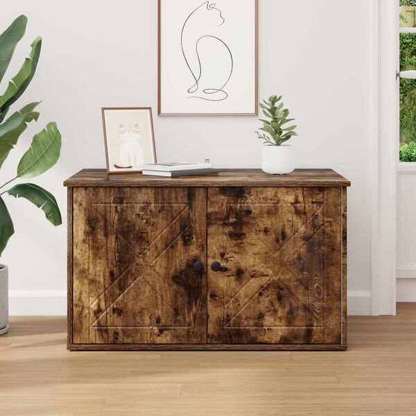 vidaXL Kassi Maja Suitsetatud tamm 85 x 55 x 50 cm Tehispuit