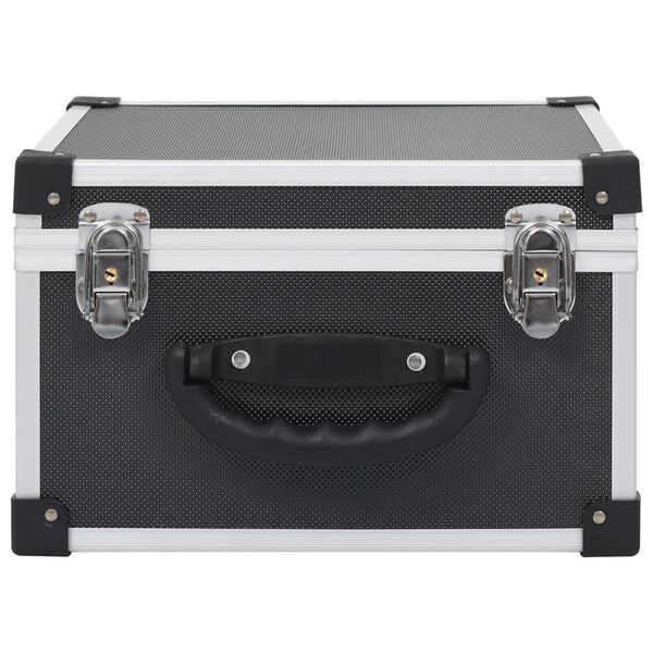 vidaXL CD-kohver 40 CD jaoks, alumiinium, ABS, must