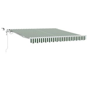 vidaXL K&auml;igukohandatav varikatus Roheline ja Valge 300 x 250 cm