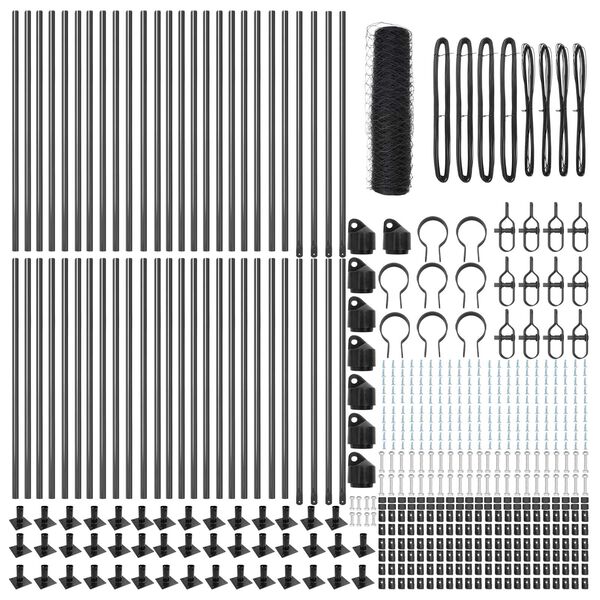vidaXL Aiapost Hall 100 x 0,5 m (50 mm v&otilde;rk) Terased ja PVC