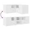 vidaXL nurgakapp, valge, 160 x 40 x 45 cm, tehispuit