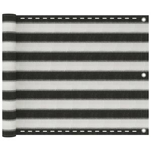 vidaXL r&otilde;dusirm HDPE, 75 x 300 cm, antratsiithall ja valge