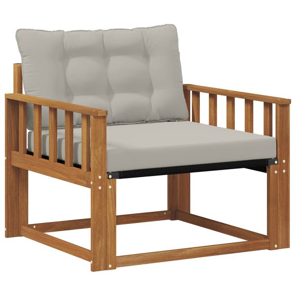 vidaXL V&auml;li diivanikomplekt Tugev acacia puit ja Textilene Neutraalne