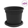 vidaXL Taimepotid 24 pcs Must &Oslash; 15 x 12 cm Plastmass
