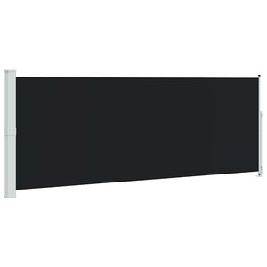 vidaXL lahtit&otilde;mmatav terrassi k&uuml;lgsein, 180 x 500 cm, must