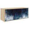 vidaXL Seinale paigaldatav TV kapp RAALTE 102 x 33 x 40 cm Sonoma tamm
