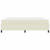 vidaXL Voodi raam madratsiga cream 200 x 200 cm kangas