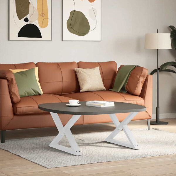 vidaXL kohvilaua jalad 2 tk valged 70 x (42-43,3) cm terasest