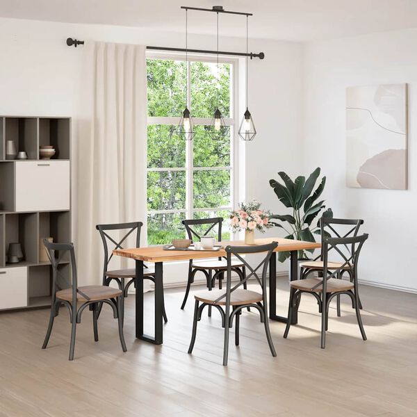 vidaXL konsoollaua jalad U-kujulised, 2 tk, mustad, 38 x (72&ndash;73) cm, teras