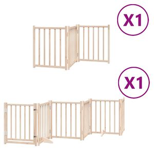 vidaXL kokkupandav koerav&auml;rav uksega, 9 paneeli, 450 cm, paplipuit