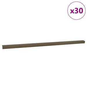 vidaXL Trepiastme servaprofiilid 30 pcs Pruun 67 x 3 x 2 cm Alumiinium
