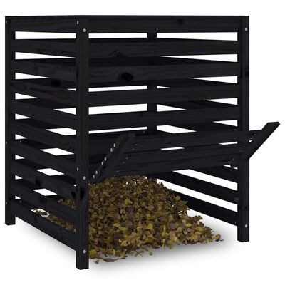 vidaXL komposter, must, 82,5x82,5x99,5 cm, männipuit