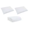 vidaXL Teki komplekt padjaga 3 pcs Valge Down Feather