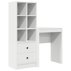 vidaXL Laud Valge 105,5 x 34 x 127 cm 2 tk