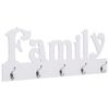 vidaXL seinale kinnitatav riidenagi, FAMILY, 74 x 29,5 cm