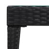 vidaXL lisalaud, must, 50x50x38 cm, polürotang ja karastatud klaas