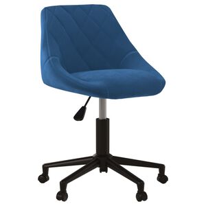 vidaXL p&ouml;&ouml;rlev kontoritool, sinine, samet