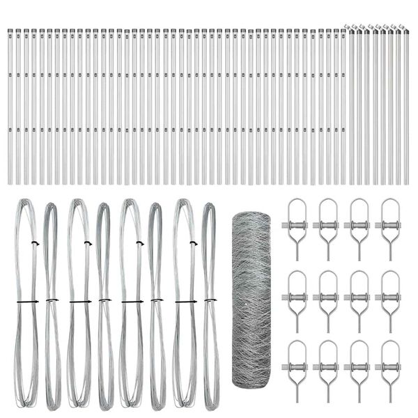 vidaXL Aiapost H&otilde;bedane 100 x 0,5 m (36 mm v&otilde;rgu) Teras